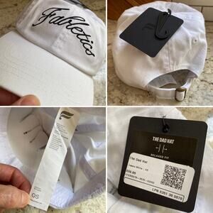 NEW NWT Fabletics the Dad Cursive Hat Cap White OS